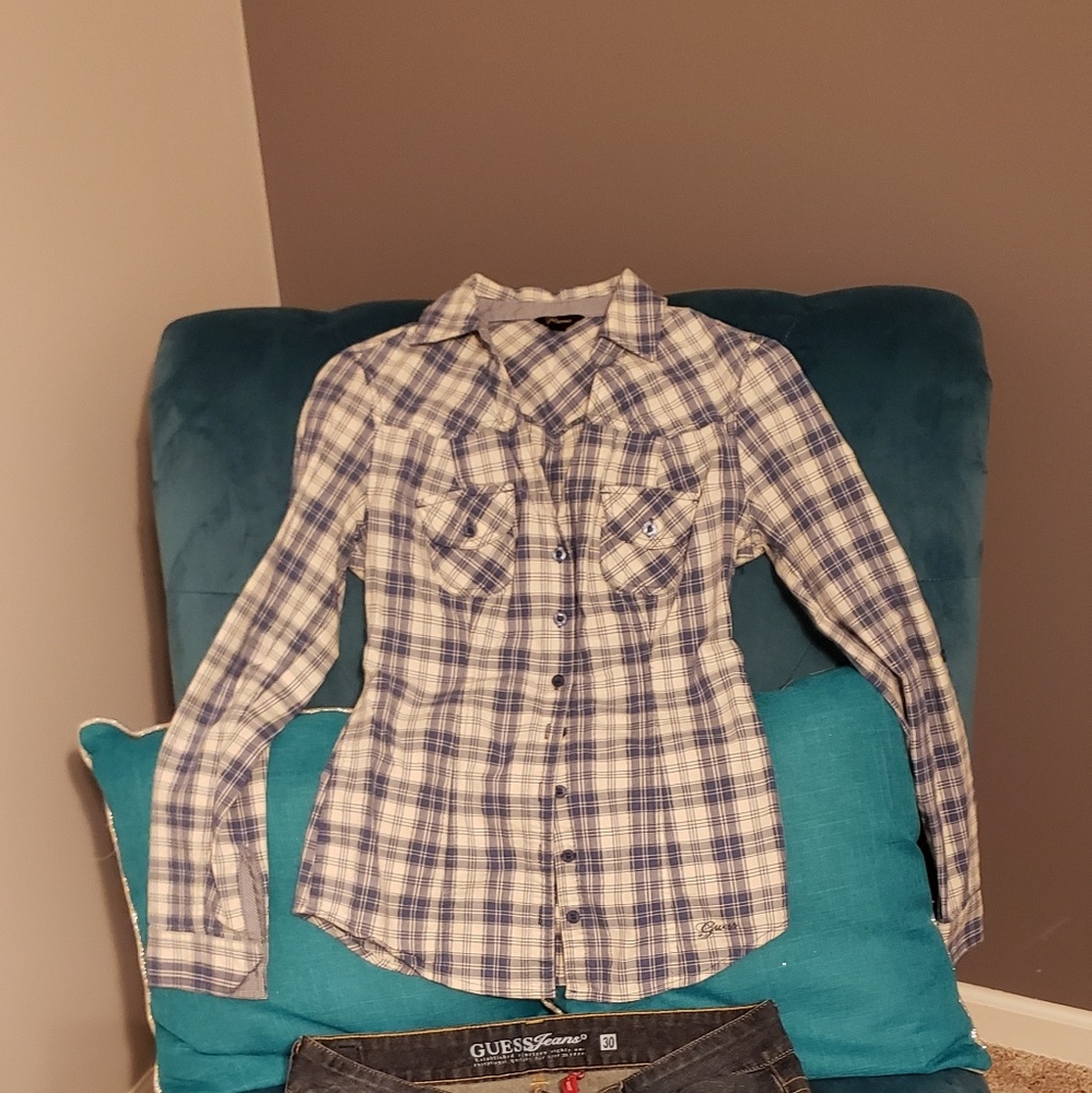 Guess button down shirt